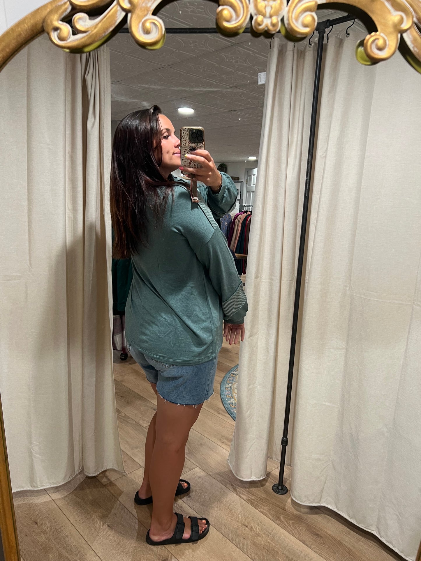 Fabric Blocked Ribbed Long Sleeve (2 Colors)