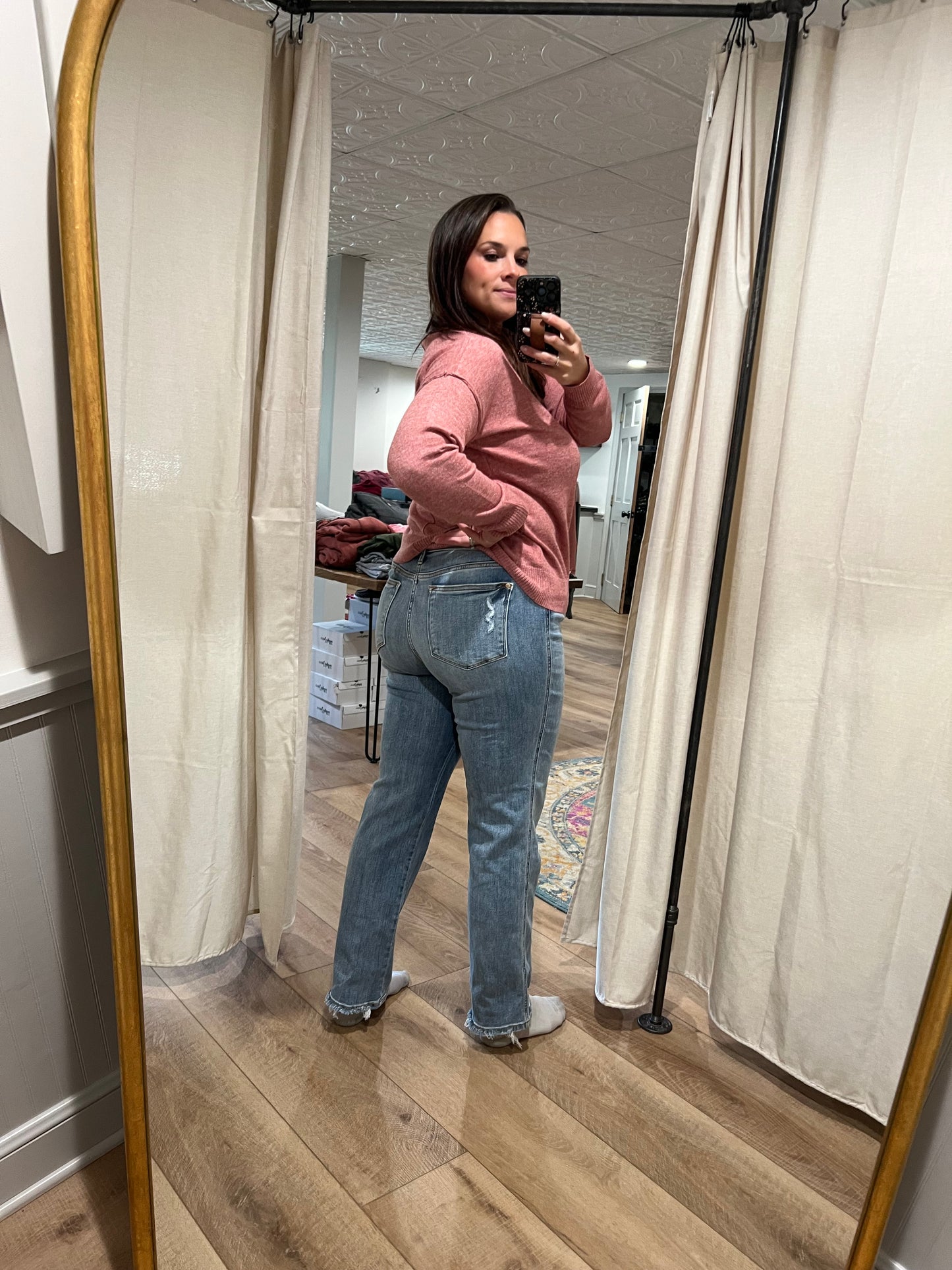 **Judy Blue Cell Phone Pocket Dad Jeans