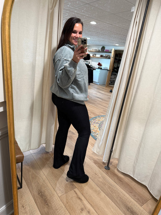 Ribbed Flare Leggings (Long Inseam 33”)