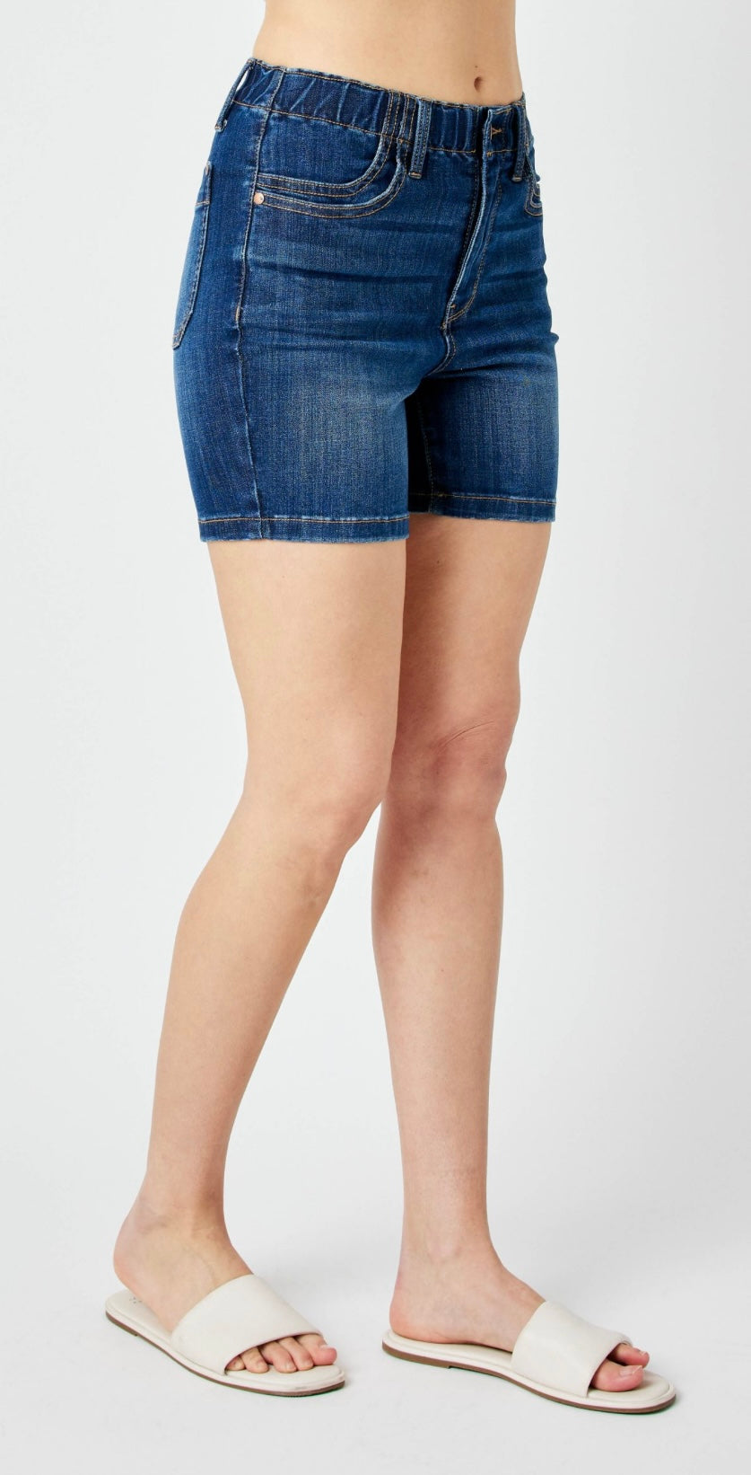 Judy Blue High Rise Elastic Waist Shorts