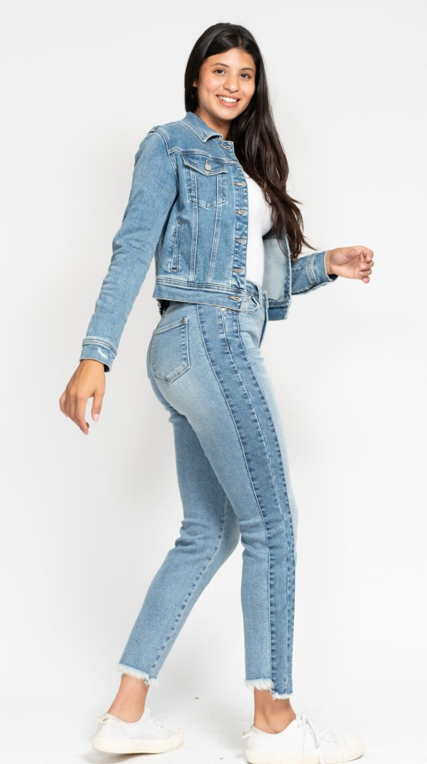*Judy Blue Side Panel Slim Fit Jeans