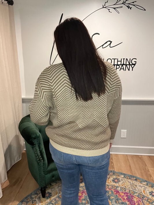 Mocha / Taupe Two Tone Sweater