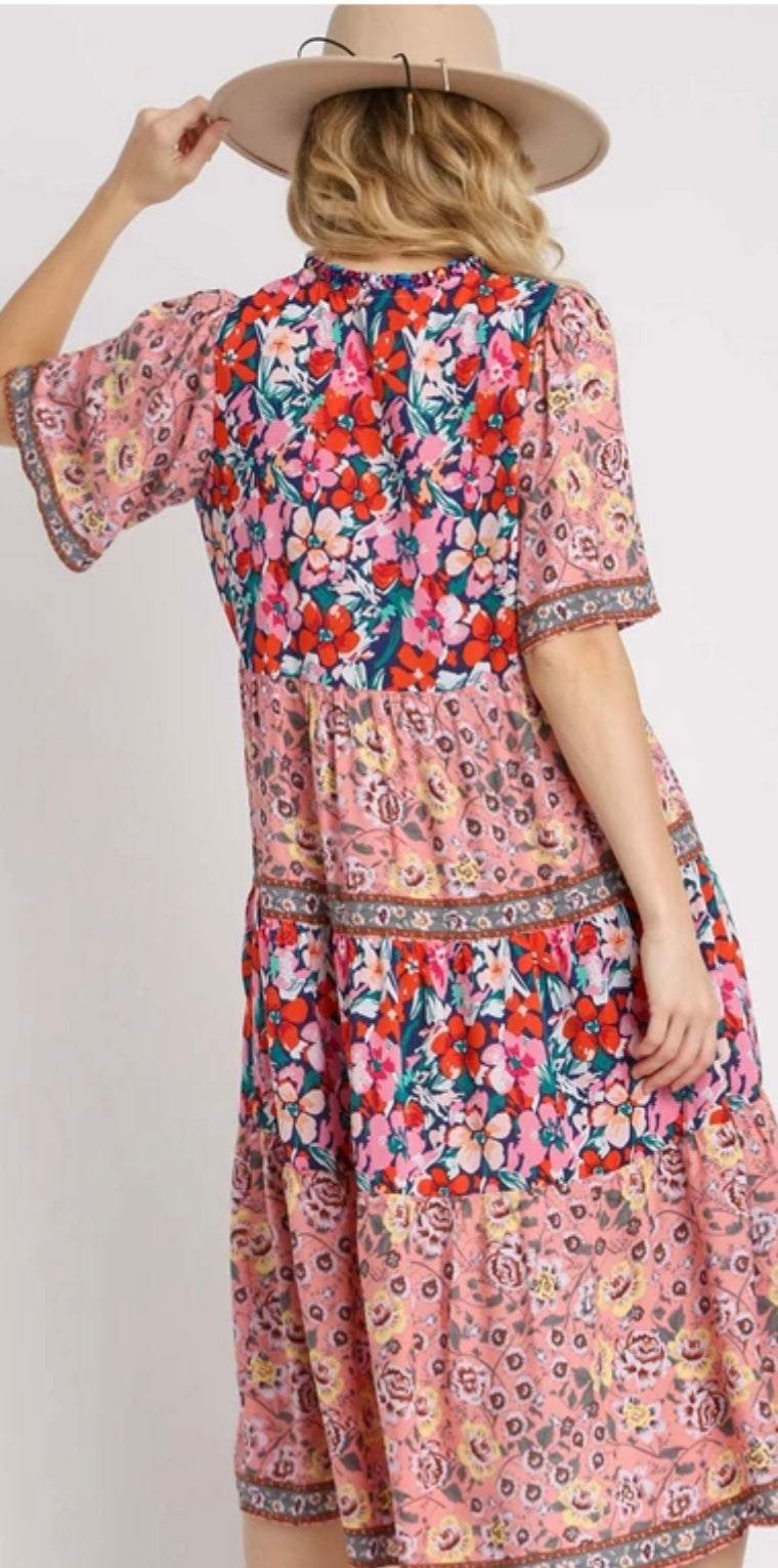 Mixed Floral Dress