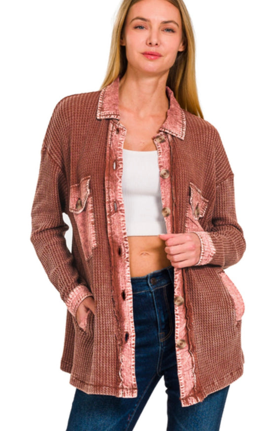 Acid Washed Shacket
