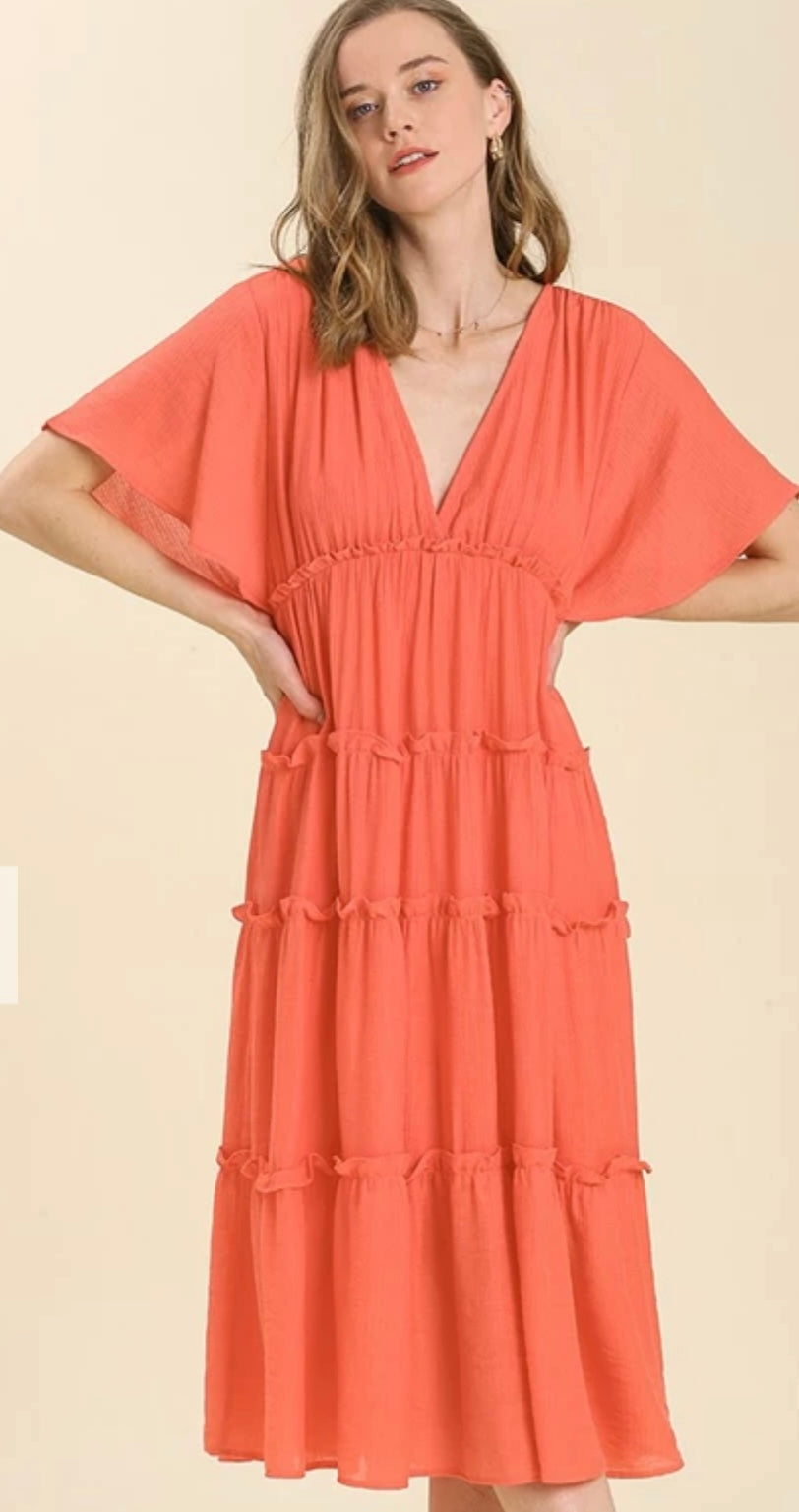 Smocked Short Sleeve Dress (2 Colors)