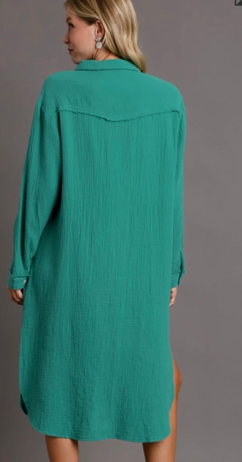 Camisa de vestir con botones de gasa Jade