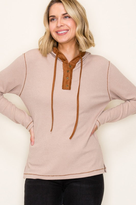 Camel Suede Hoodie