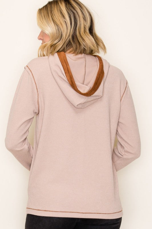 Camel Suede Hoodie
