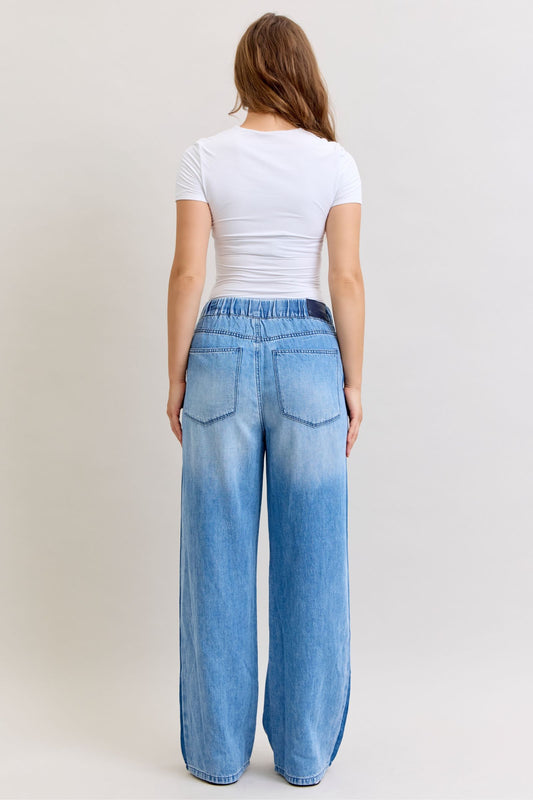 Judy Blue Wide Leg Elastic Jeans