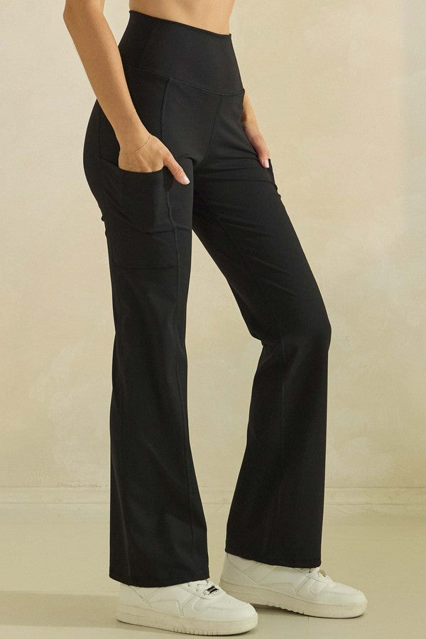 Straight Leg Leggings with Pockets