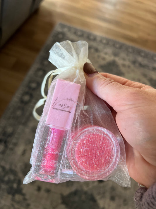 Bracelet, Lip Oil, Lip Scrub / Chapstick Bundle