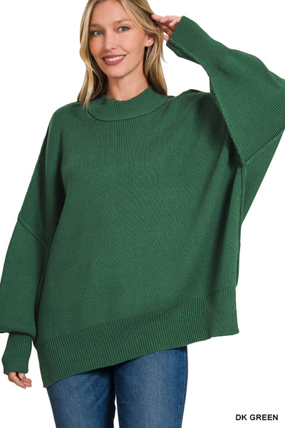 Side Slit Oversized Sweater