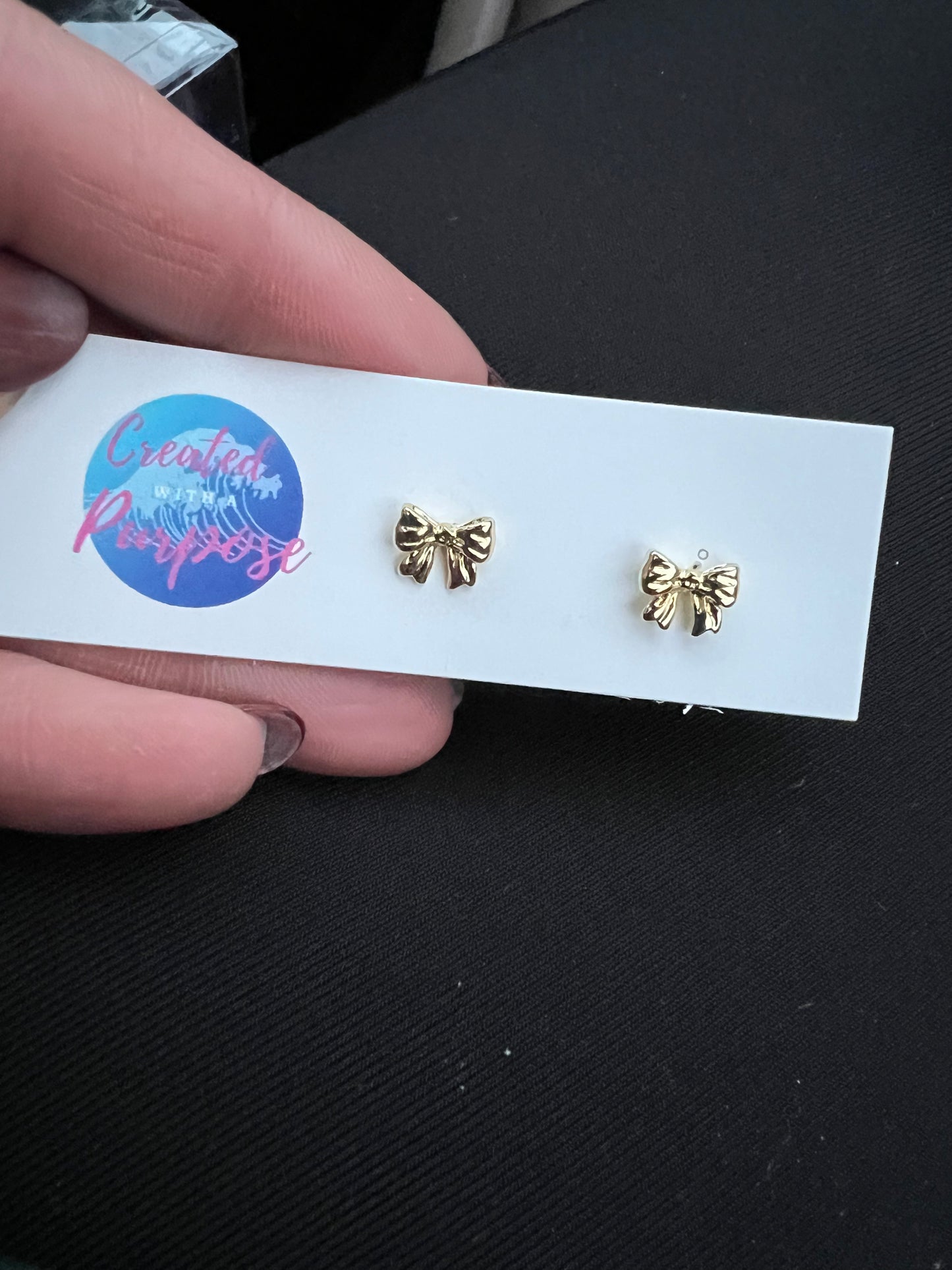 Gold or Silver Bow Studs