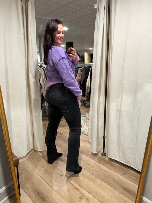 *Multi Length Judy Blue Black Tummy Control Bootcut Jeans