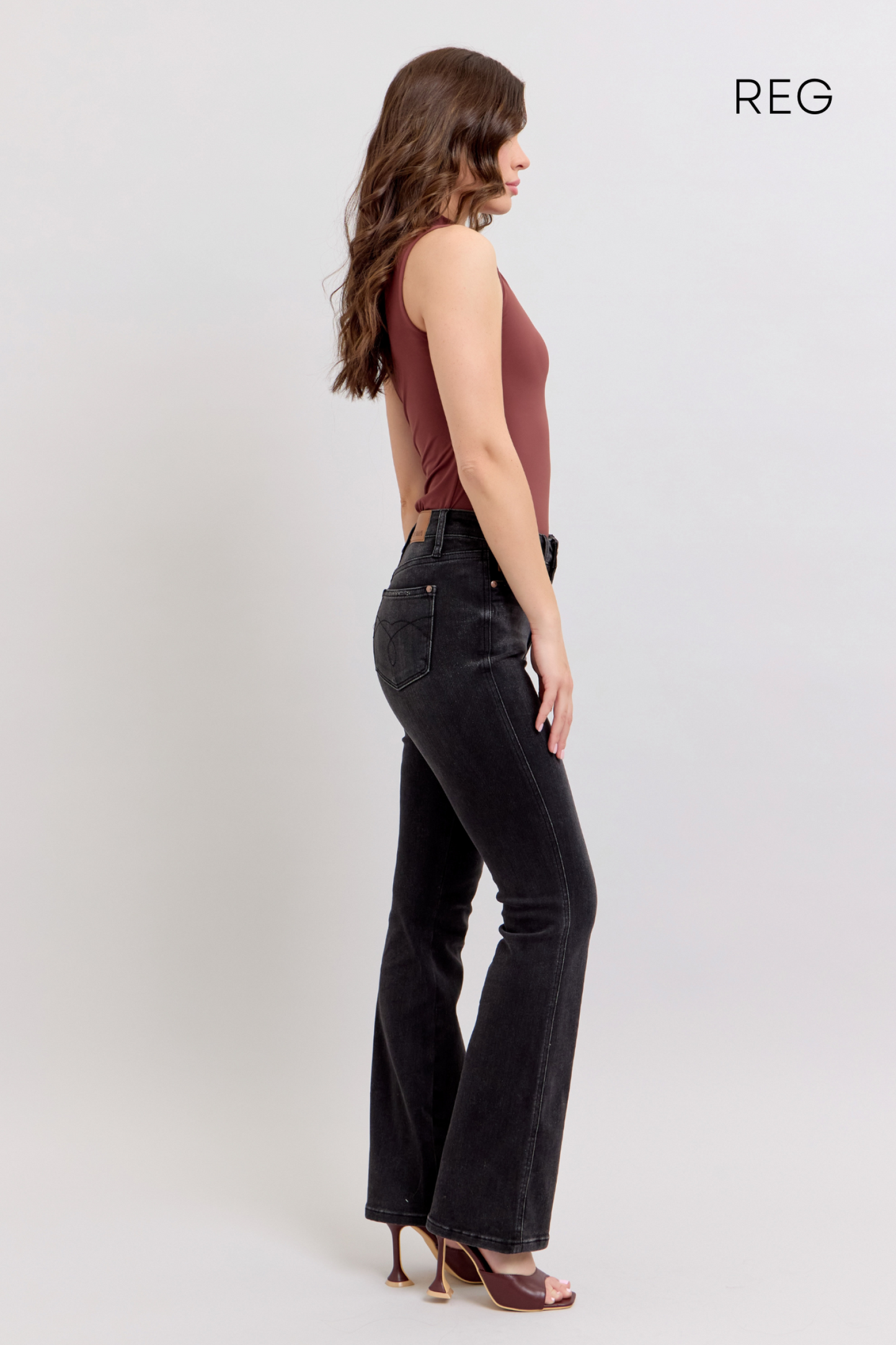 *Multi Length Judy Blue Black Tummy Control Bootcut Jeans