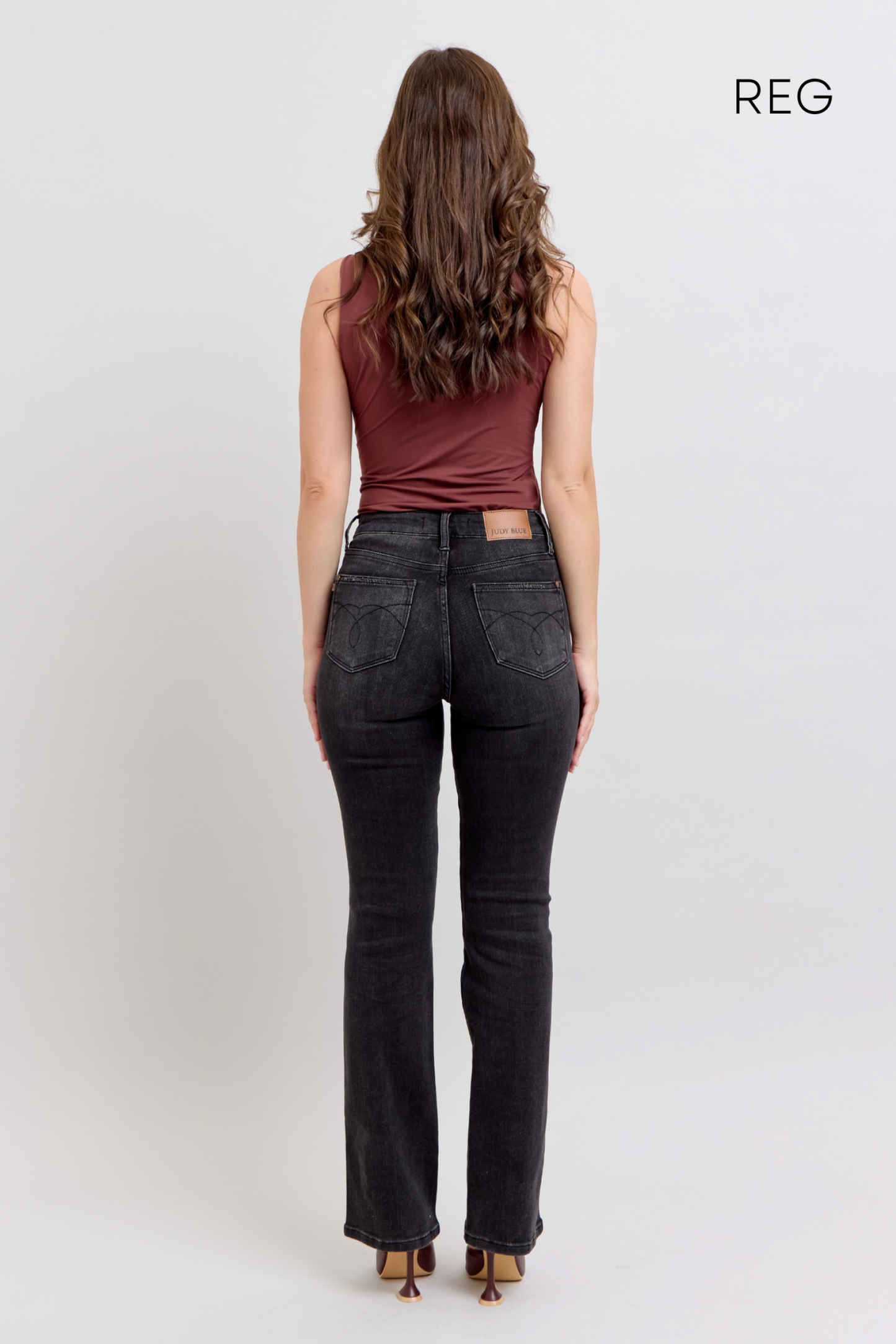 *Multi Length Judy Blue Black Tummy Control Bootcut Jeans