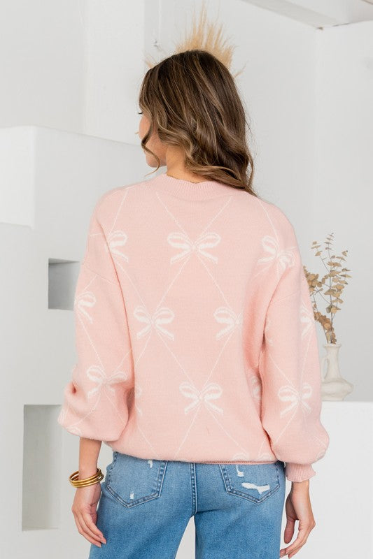 Blush Bow Sweater