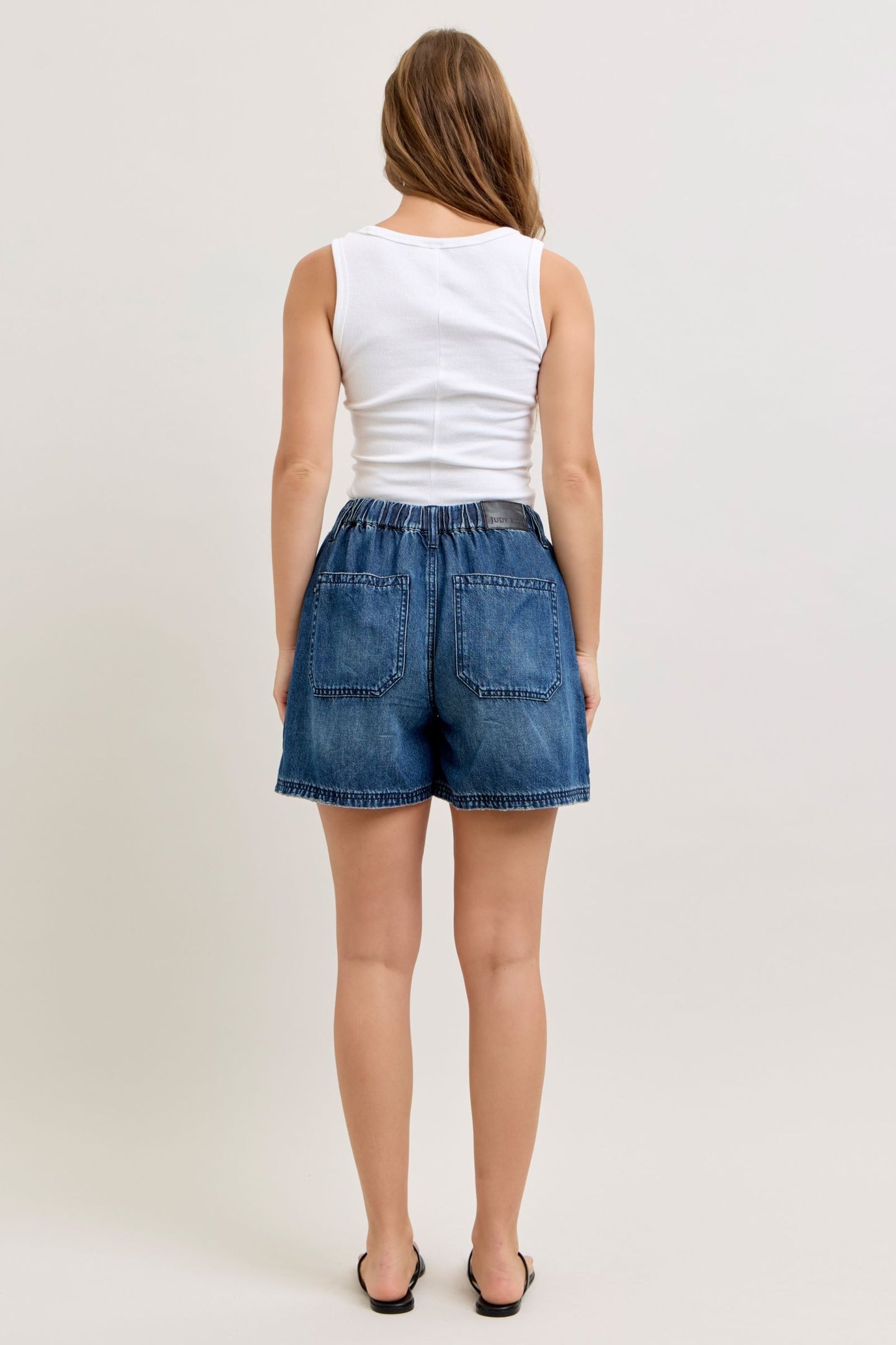 Judy Blue Baggy Elastic Tie Shorts