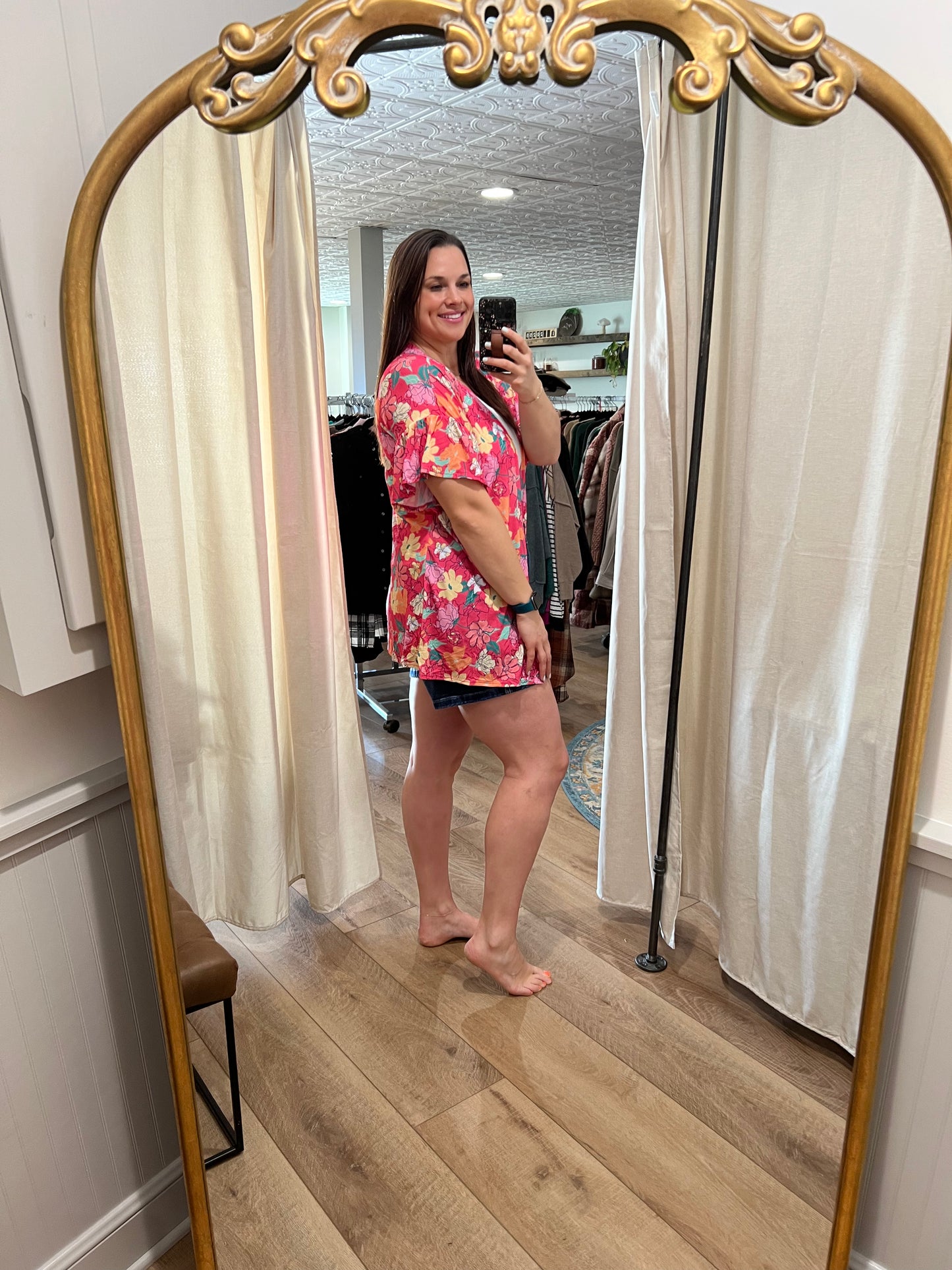 Fuchsia Floral Kimono