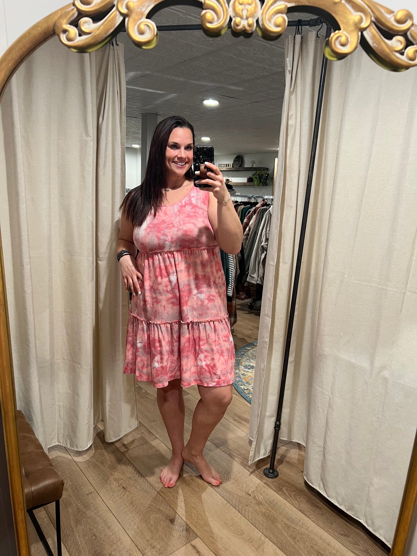 Pink Tie Dye Dress
