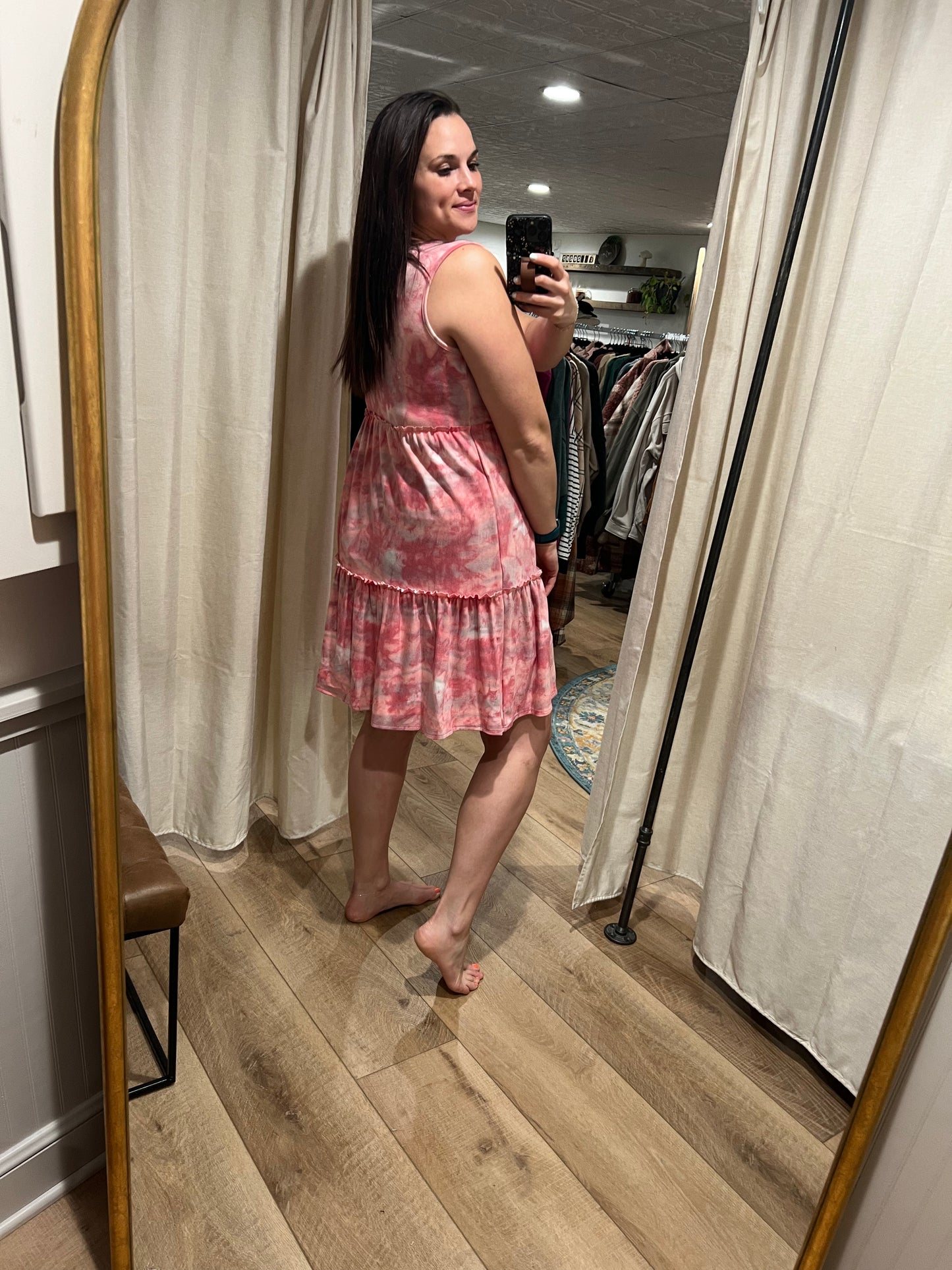 Pink Tie Dye Dress