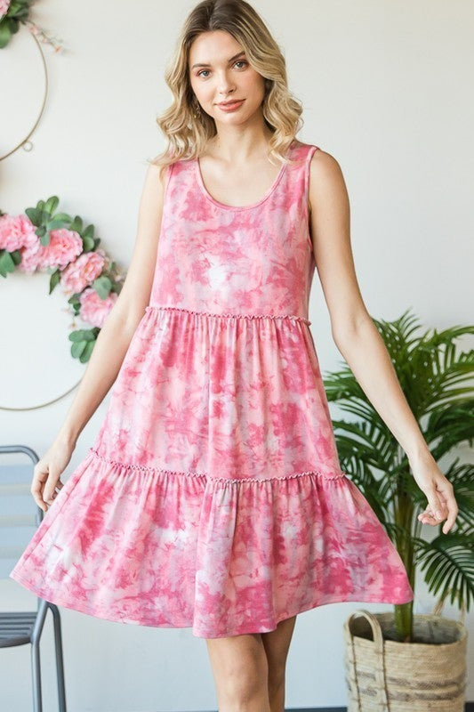 Pink Tie Dye Dress