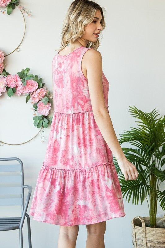 Pink Tie Dye Dress