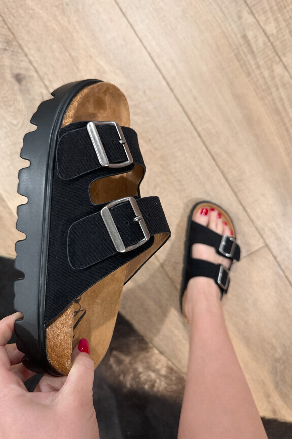Very G Jazmin Double Buckle Black Sandal