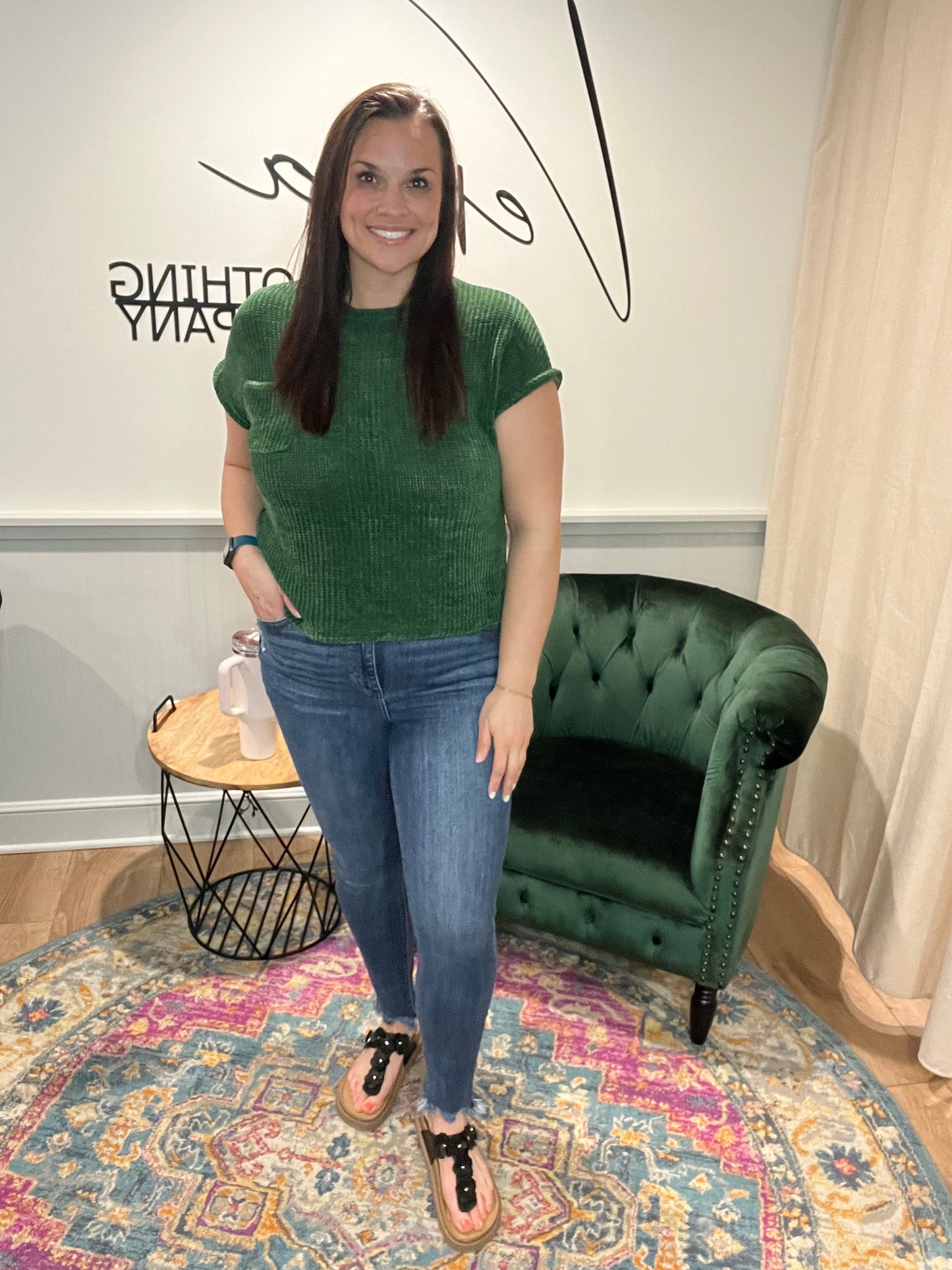 Judy Blue Skinny Jeans with Shark Bite Hem
