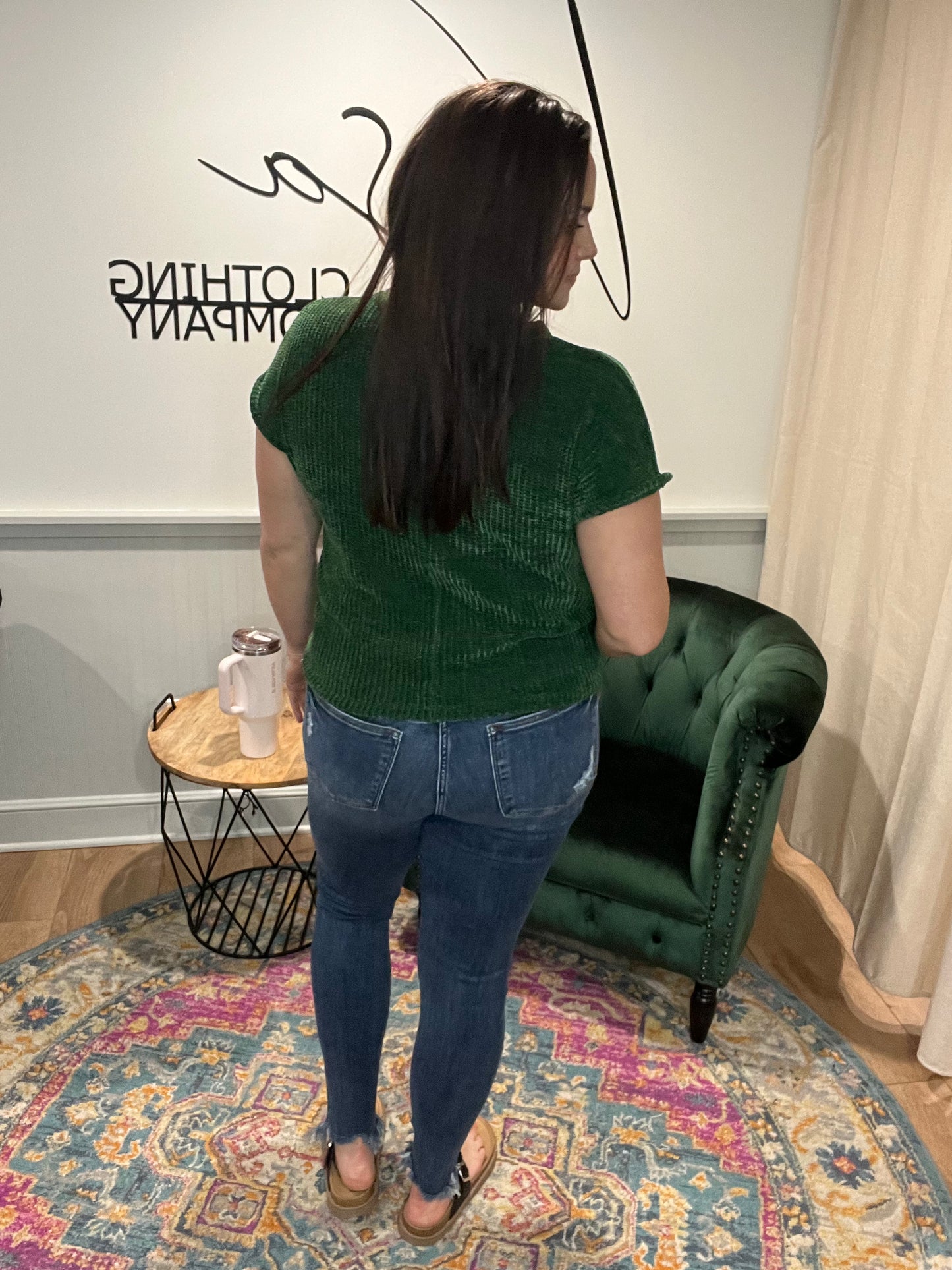 Judy Blue Skinny Jeans with Shark Bite Hem