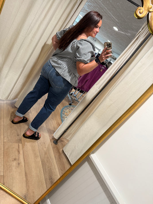 Judy Blue Dark Wash Boyfriend Jeans