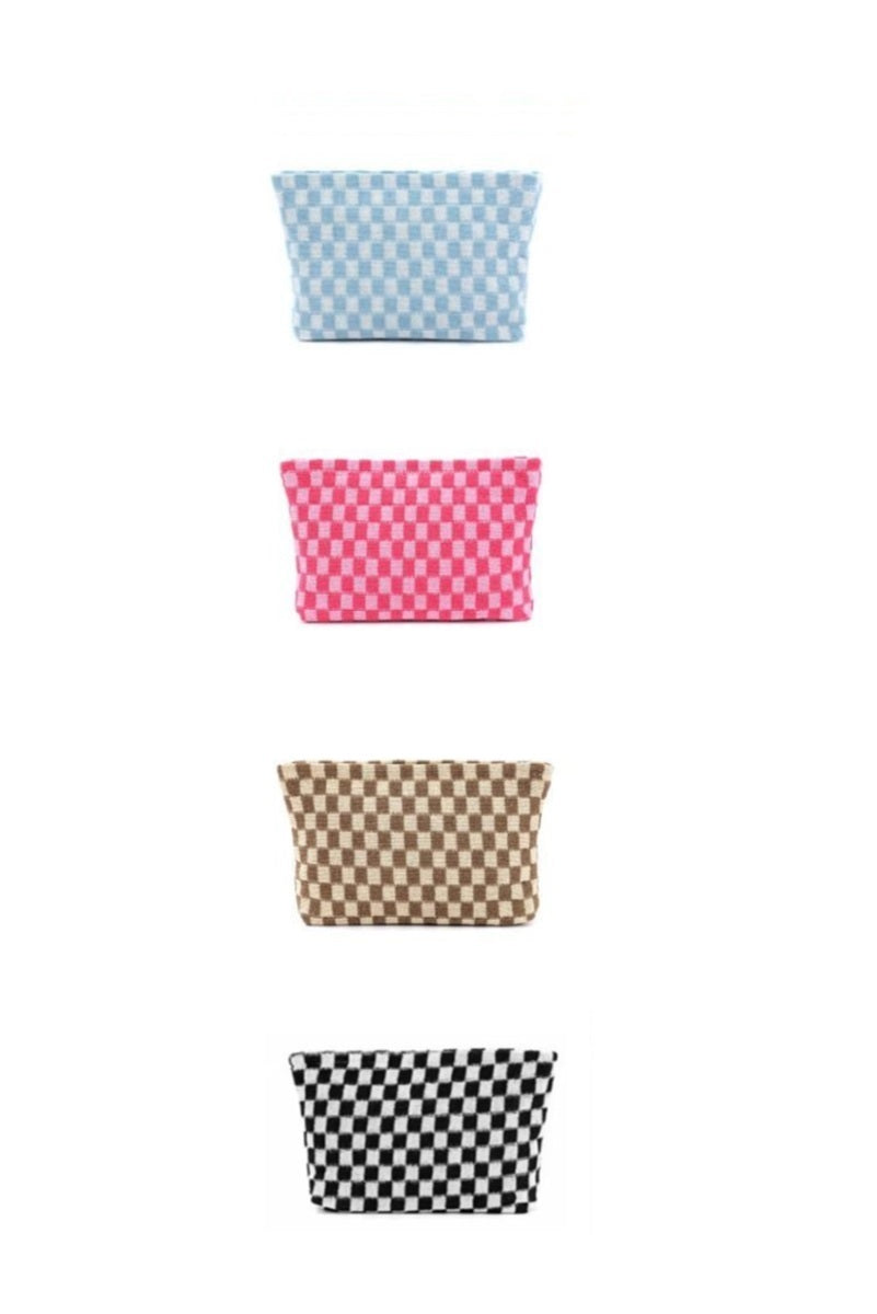 Checkered Zipper Bag (3 Colors)