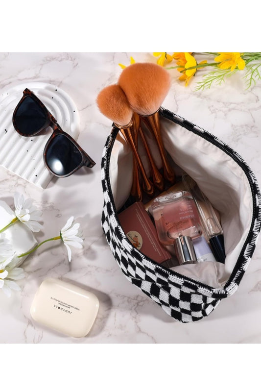 Checkered Zipper Bag (3 Colors)