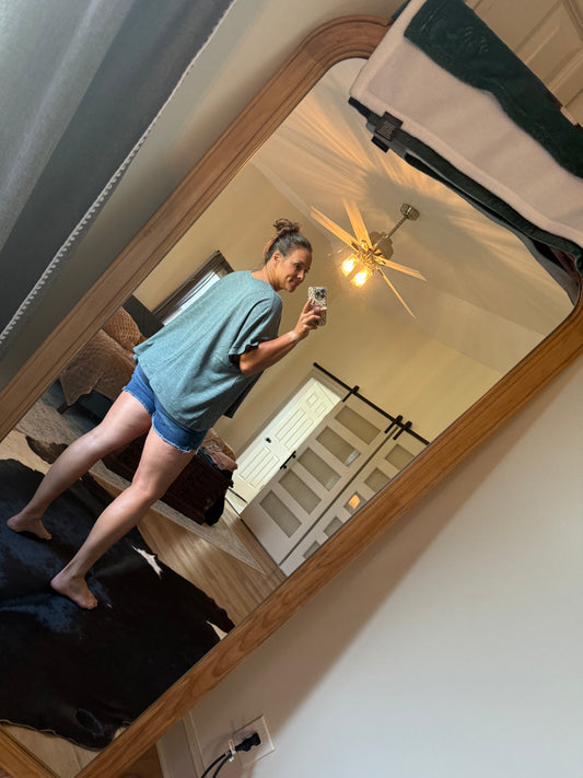 Oversized Hacci Short Sleeve with Pocket (3 Colors)