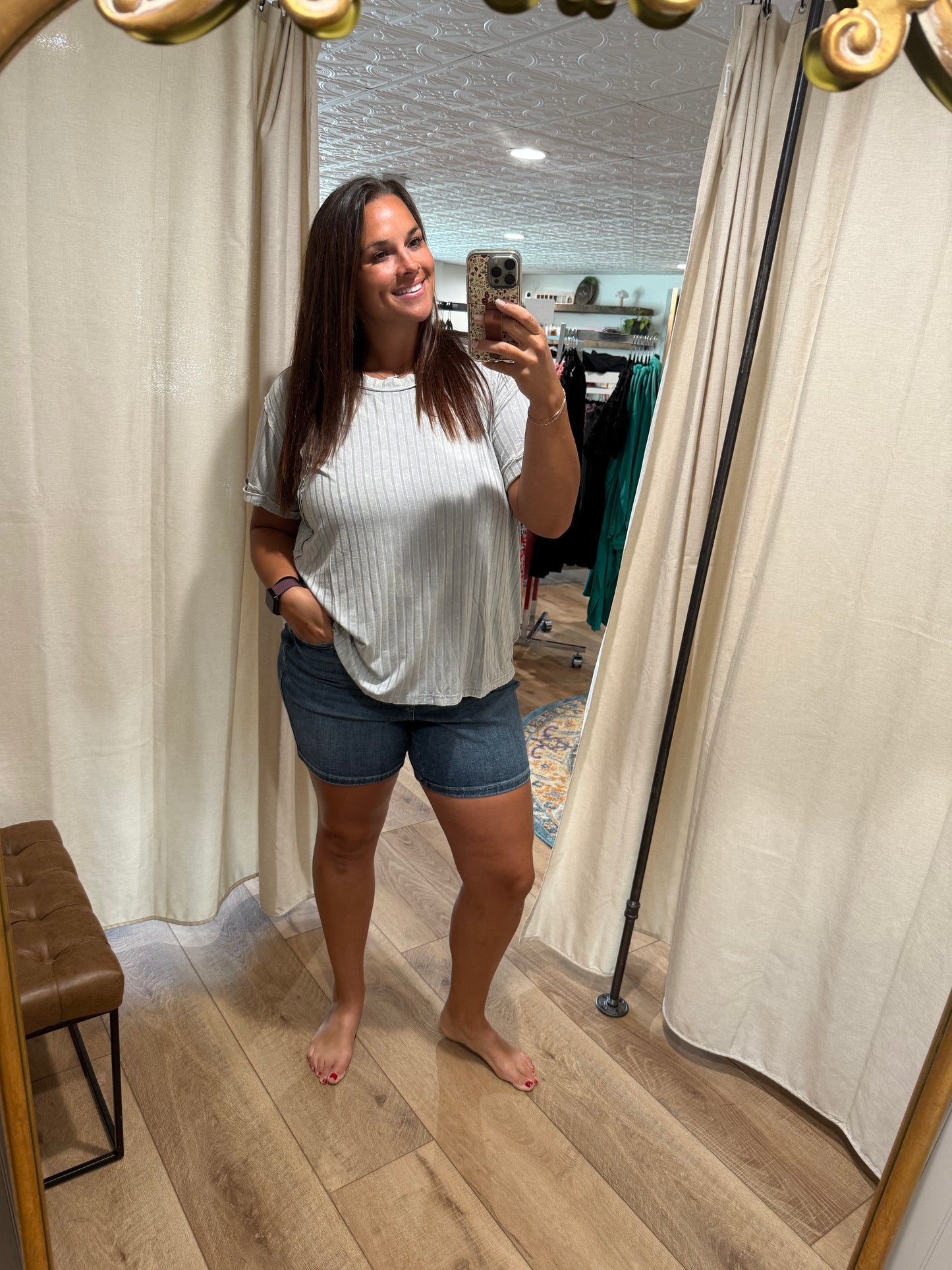 Mineral Washed Ribbed Short Sleeve (2 Colors)