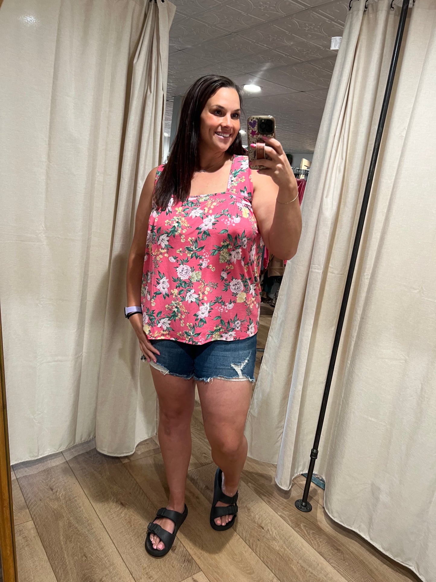 Pink Floral Tank
