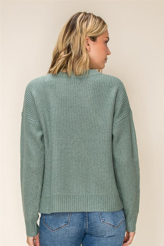 Staccato Light Olive Crewneck Sweater