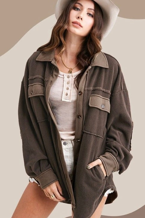 2 Tone Fleece Jacket (3 Colors)