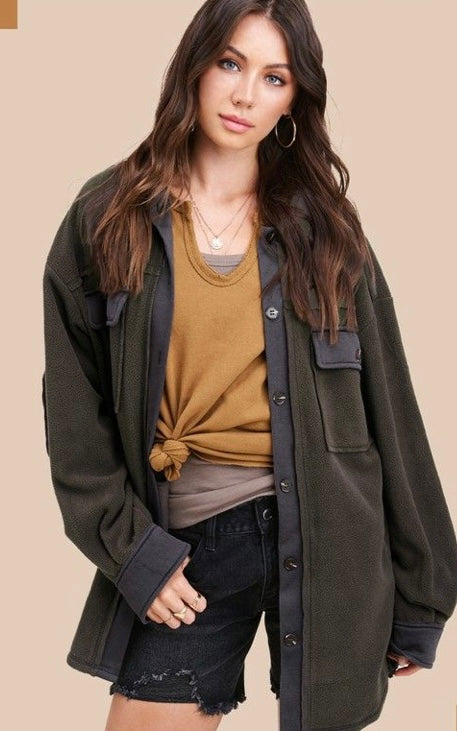 2 Tone Fleece Jacket (3 Colors)