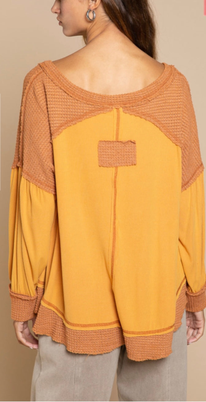 Long Sleeve Waffle Knit (2 Colors)