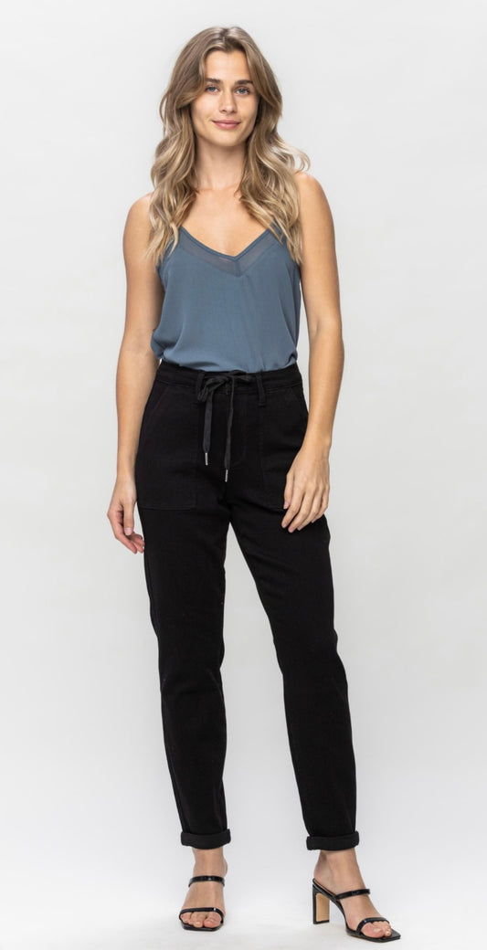 **Black Judy Blue Jean Joggers