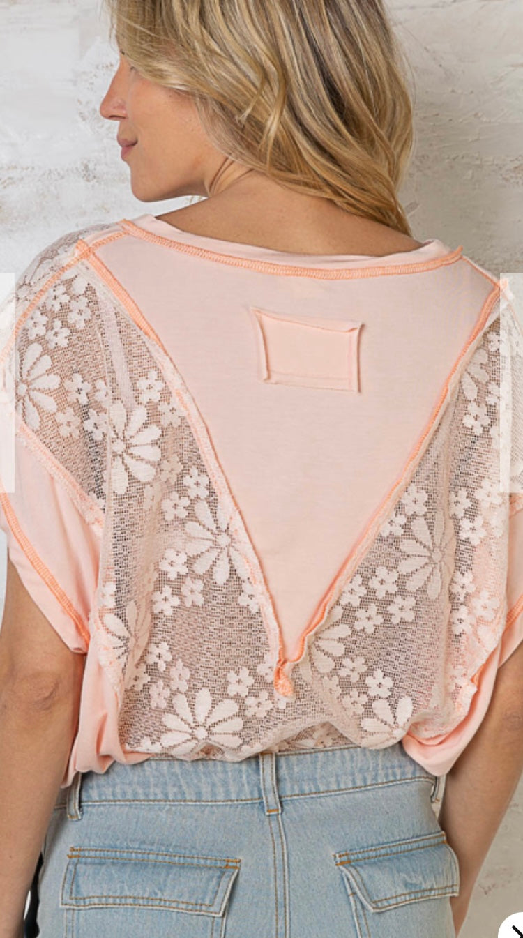 Vneck with Shoulder Lace (3 Colors)