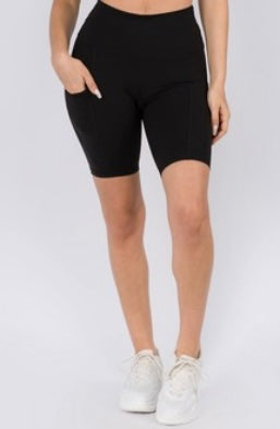 Shorts biker suaves con bolsillos Buttery