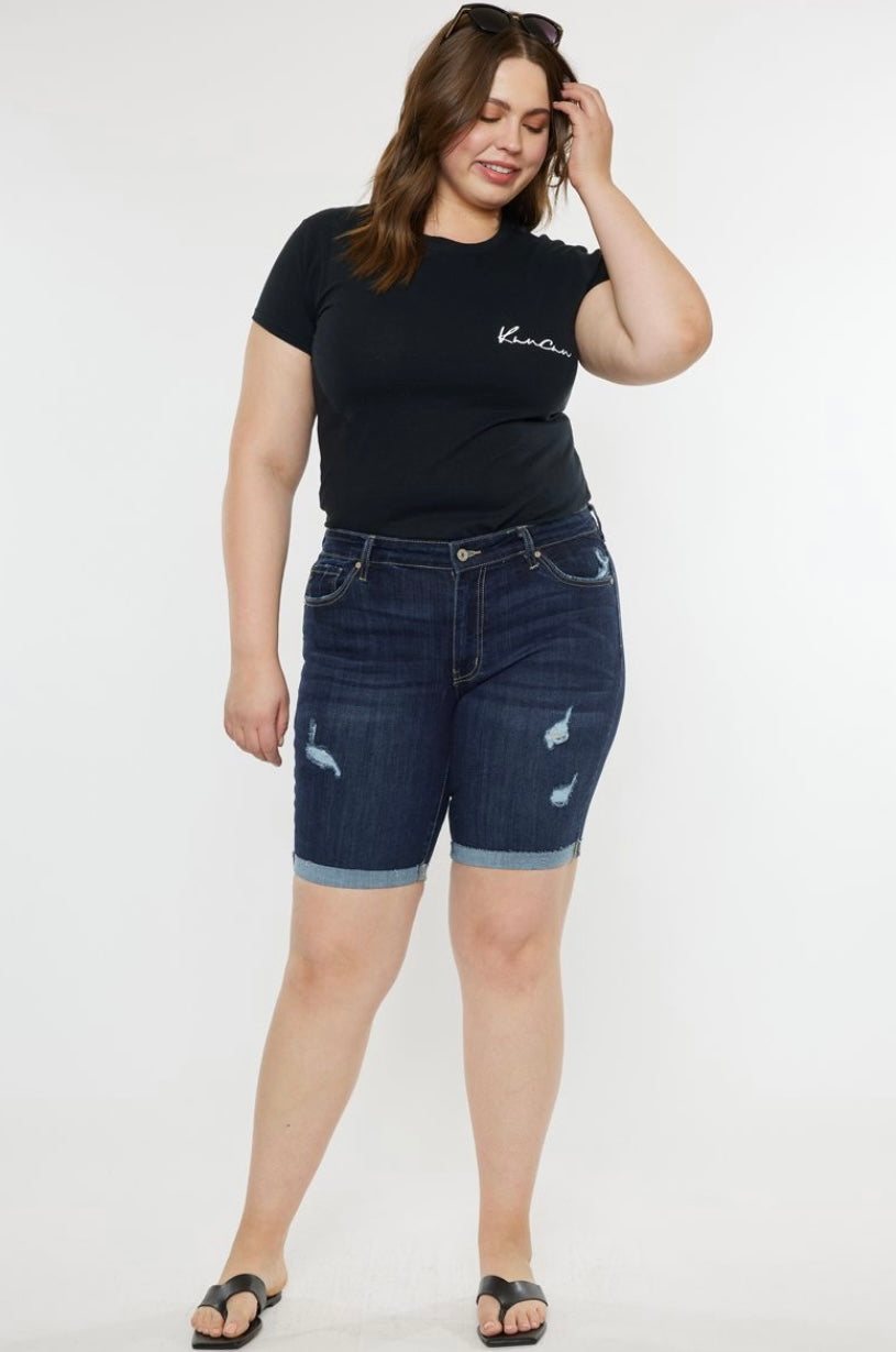 Bermudas con lavado oscuro