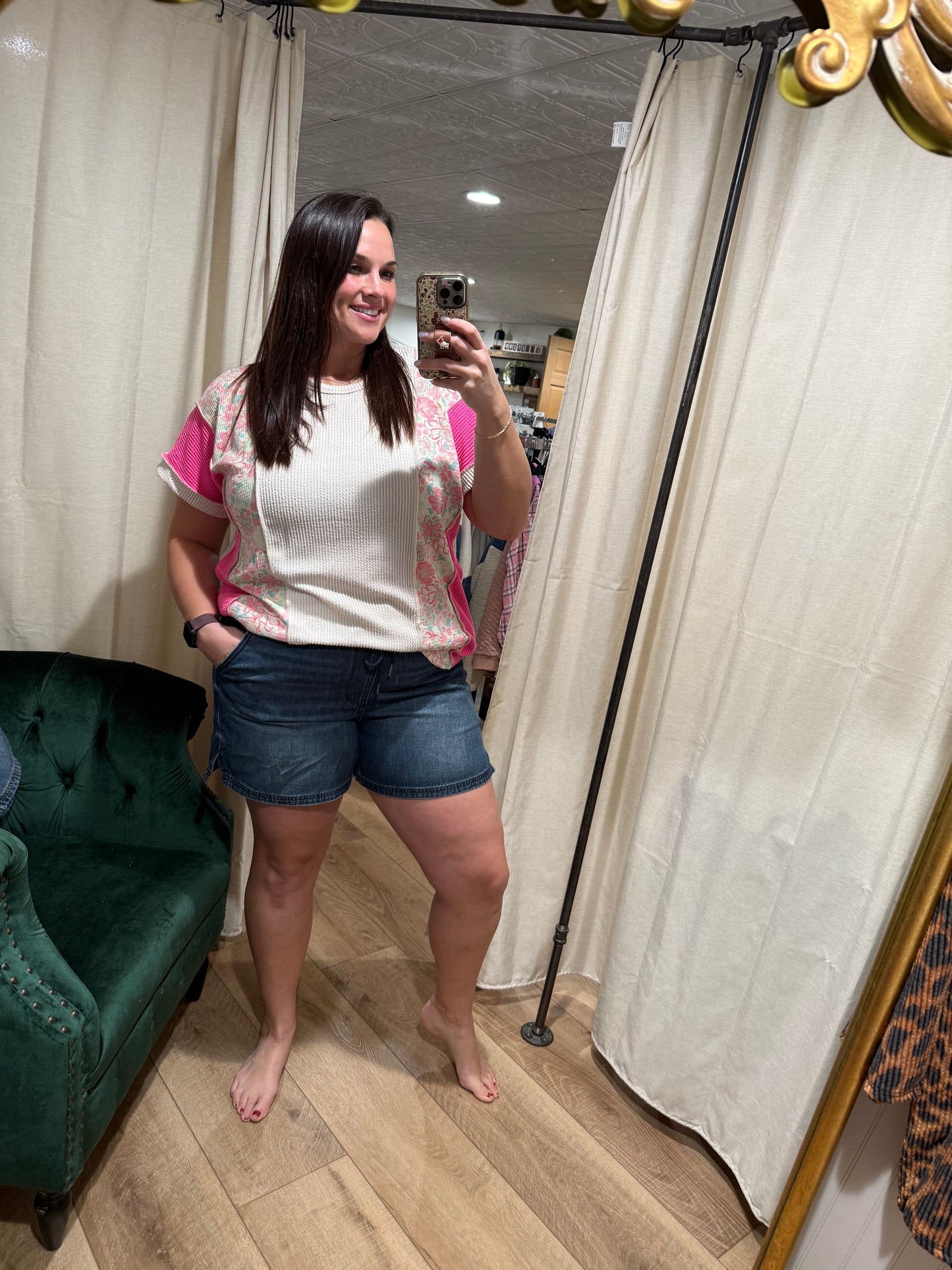 Judy Blue Baggy Elastic Tie Shorts