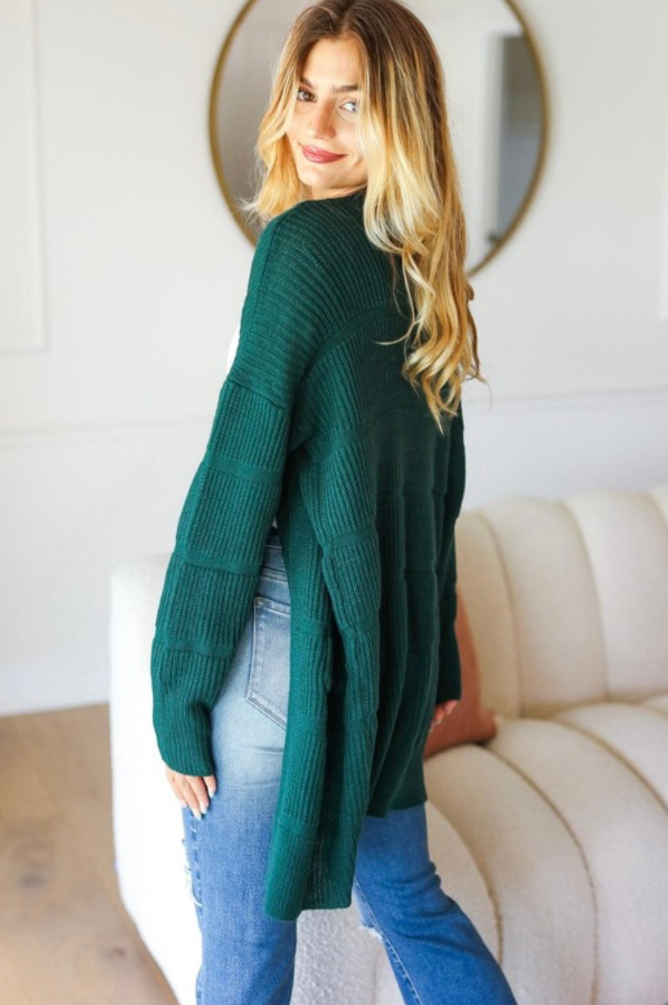 Textured Long Cardigan with Pockets (2 Colors)