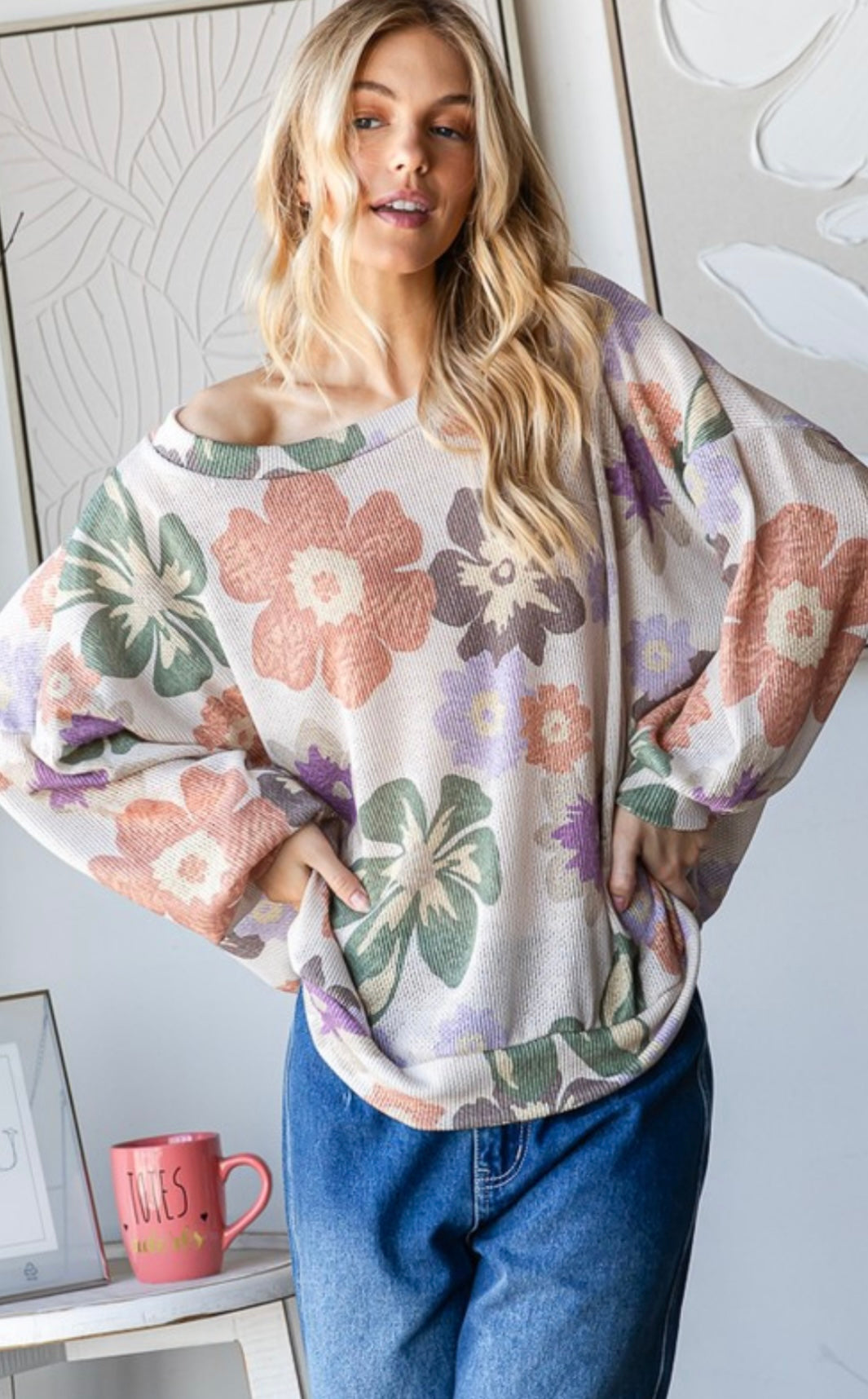 Ivory Floral Long Sleeve