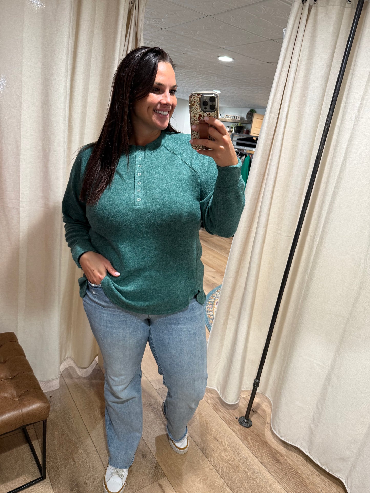 Melange Button Henley (2 Colors)