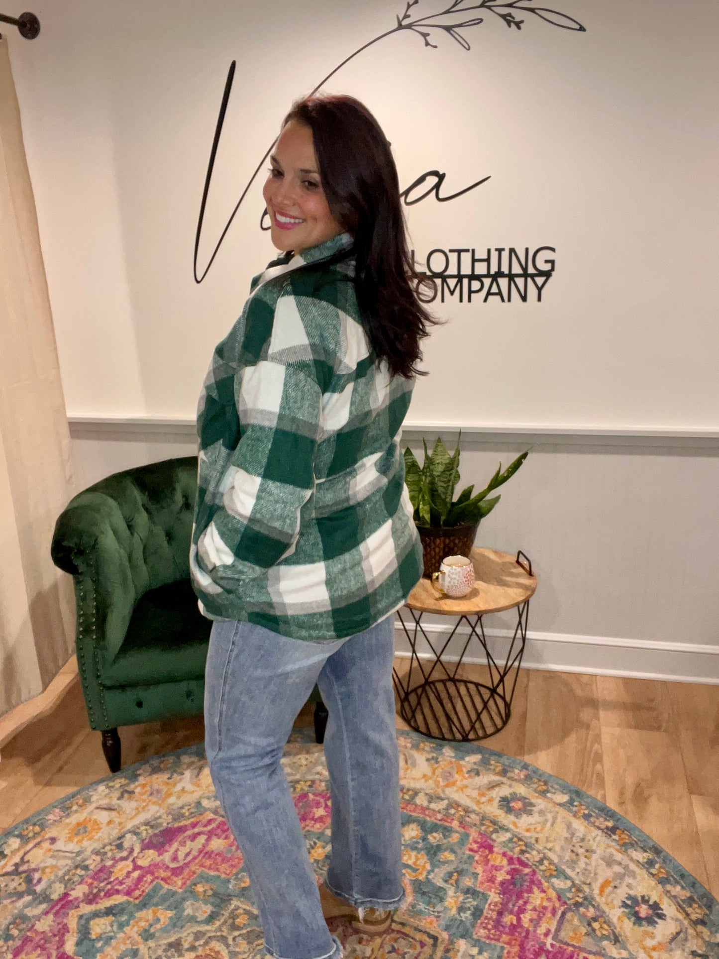 PREORDER- Hunter Green Plaid Jacket