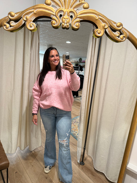 Melange Hi Low Pocket Sweater (3 Colors)